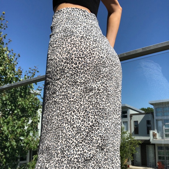 Brandy Melville Dresses & Skirts - Brandy Melville🌴Blue Cheetah Phoebe Skirt
